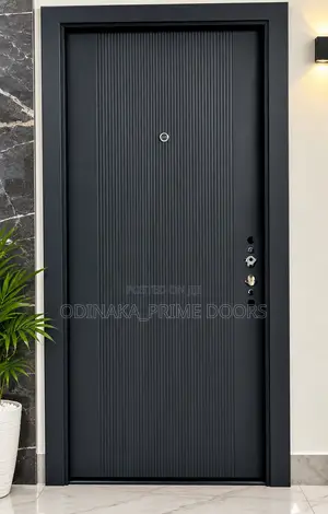 7ft by 3ft German Security Steel Door Door (Middle Lined Design)