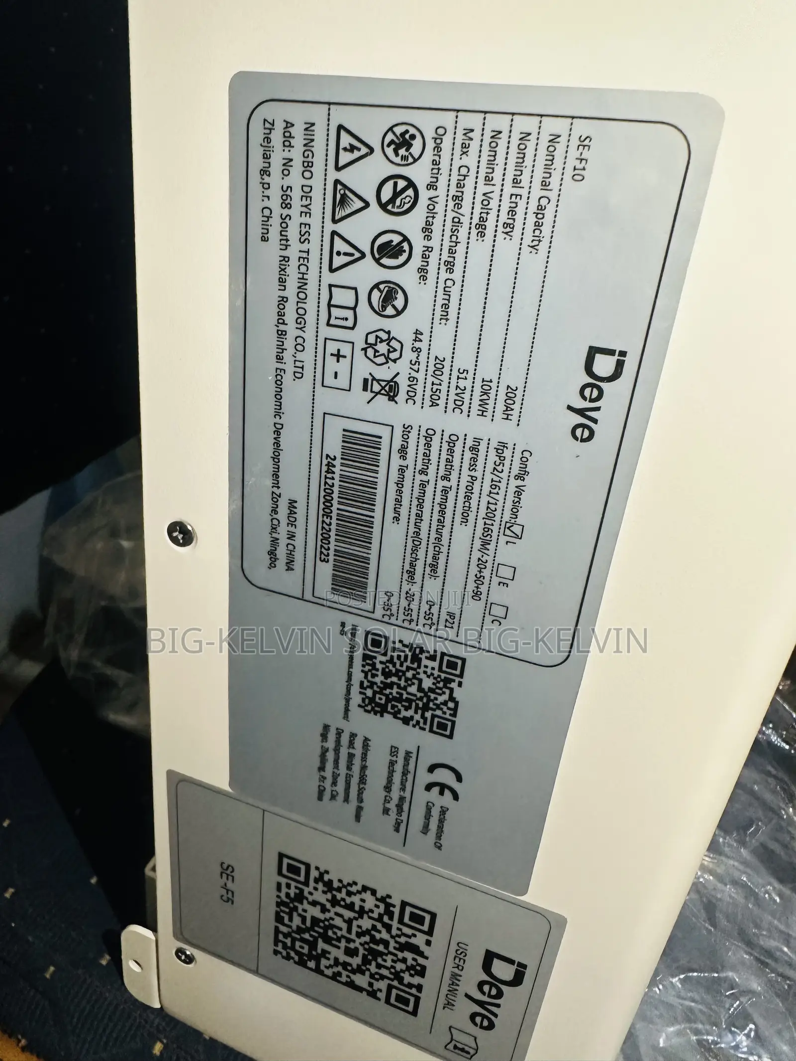 10kwh Deye Lithium Batteries 48v