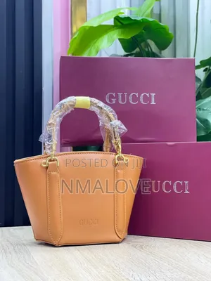 Luxury Gucci Inspired Bamboo Handle Leather Mini Tote / Handbag