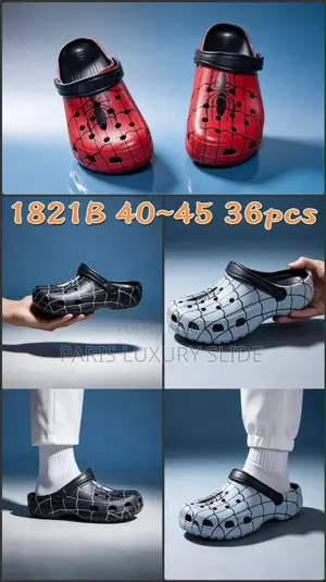 Spider-Man Crocs Clogs Trendy Spider Web Design Non-Slip & Comfortable