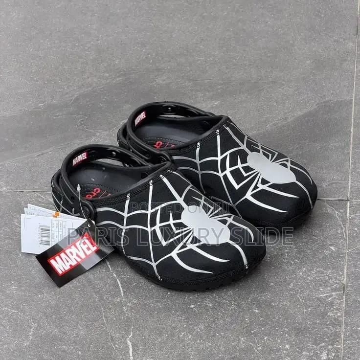 Spider-Man Crocs Clogs Trendy Spider Web Design Non-Slip & Comfortable