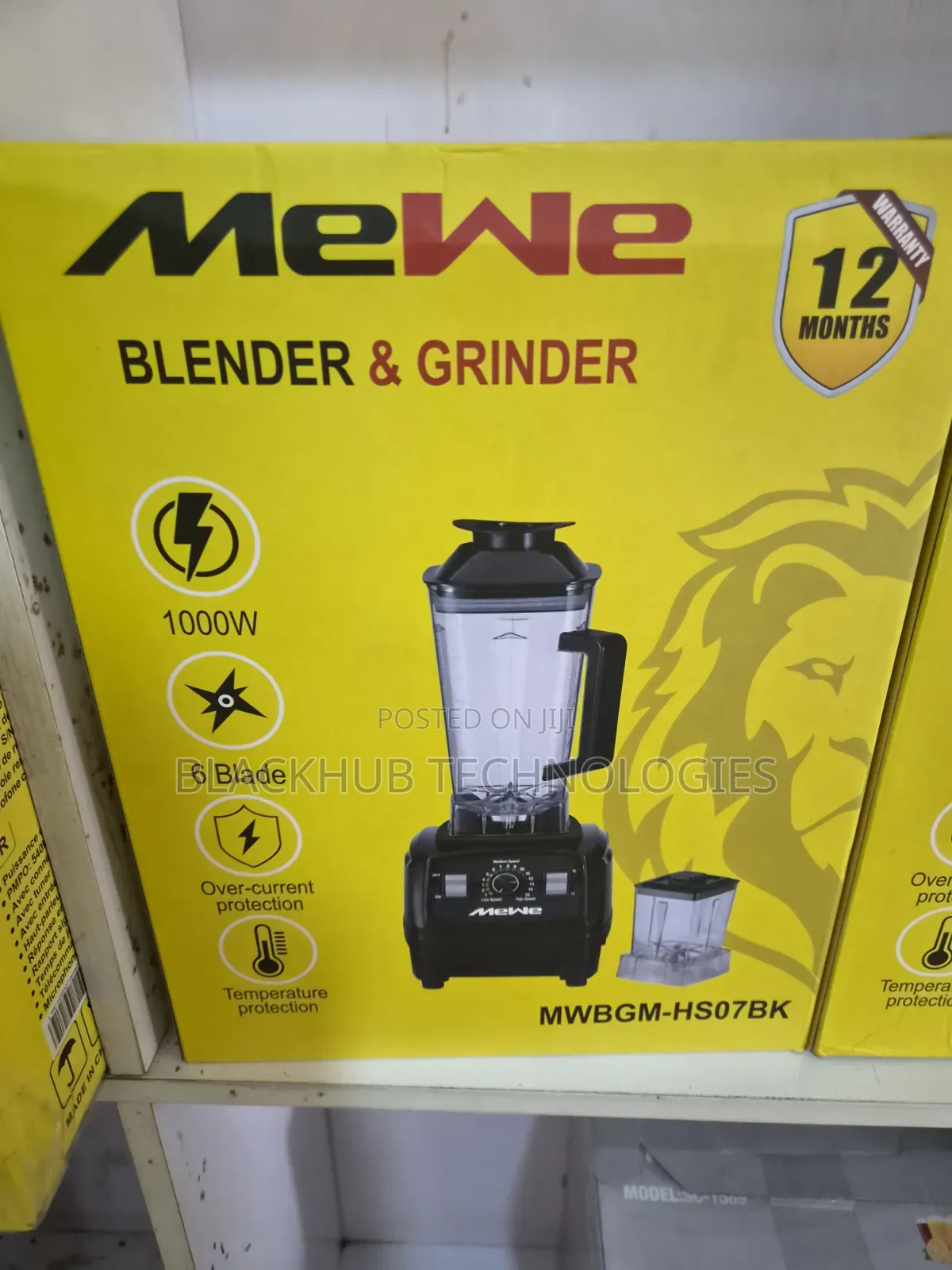 Mewe Blender and Grinder, 1000W, MWBGM-HS07BK
