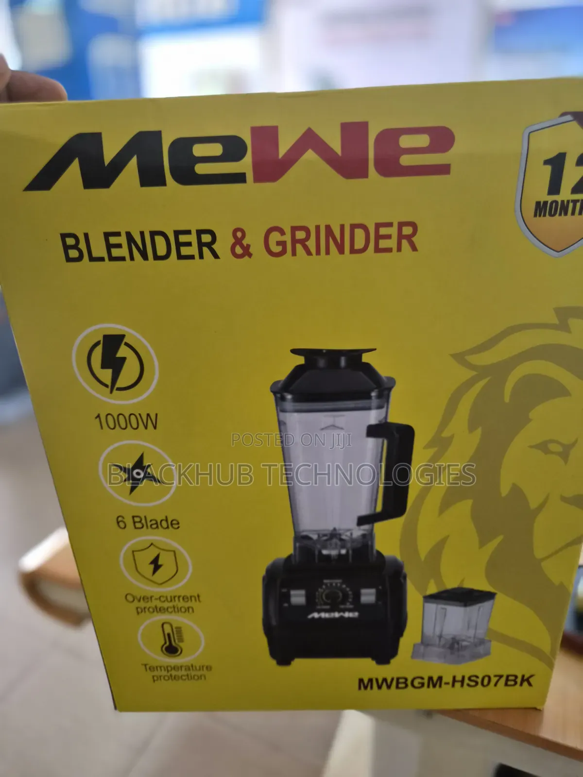 Mewe Blender and Grinder, 1000W, MWBGM-HS07BK