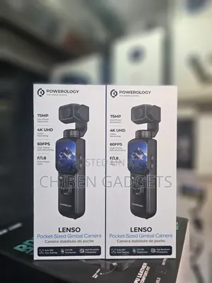 Powerology Lenso Pocket Sized Gimbal Camera Black