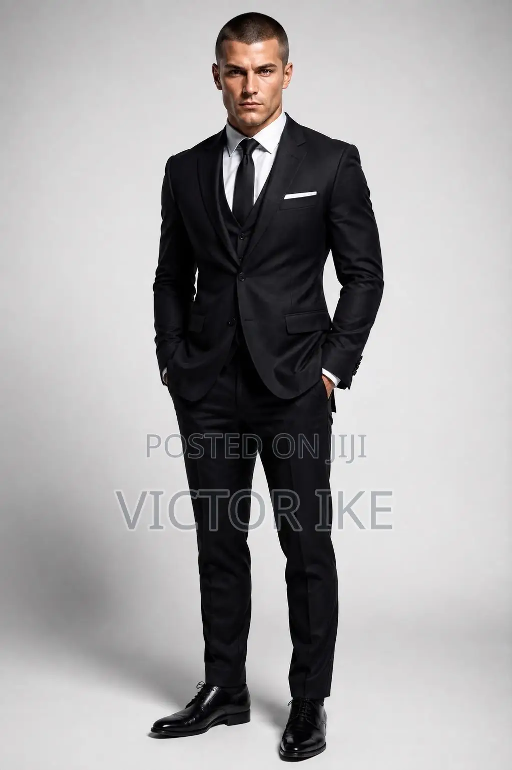 Black Up and Down Suit