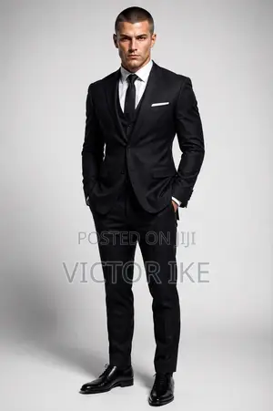 Black Up and Down Suit