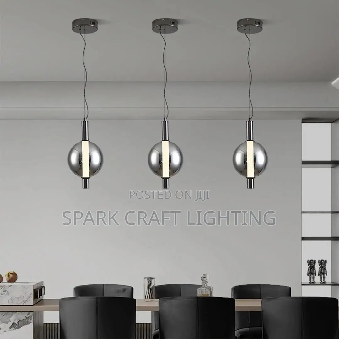 Modern Chrome Sphere Pendant Light