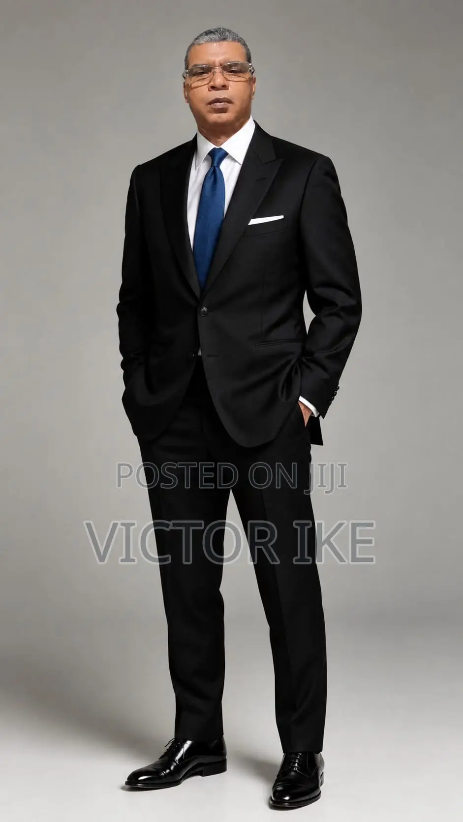 2piece Black Quality Suit Wear