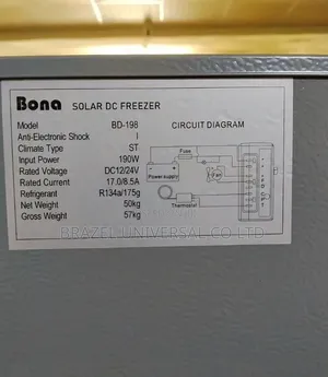 Bona AC/Dc 198L Upright Freezer (Ice Maker)