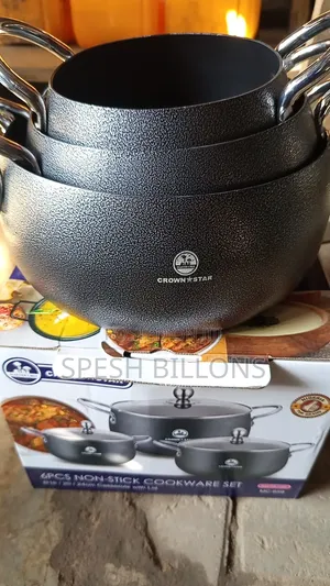 6 PCS Nonstick Cookware Set
Original Coating and Spacious
For All Type
