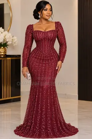Fully Handbeaded Lace