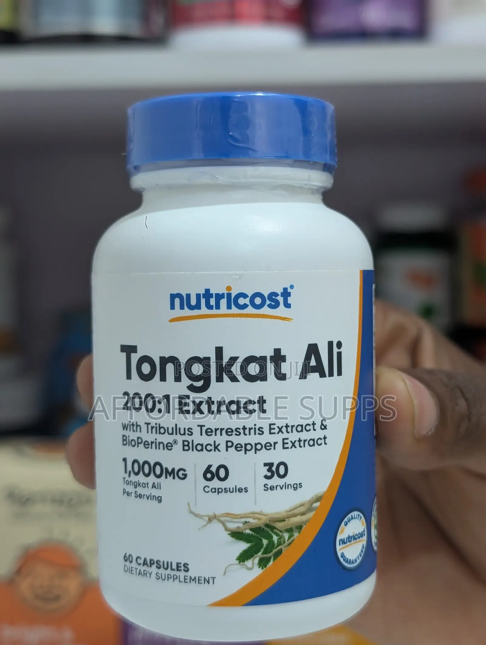 Nutricost Tongkat Ali 500mg Capsules – 200:1 Extract