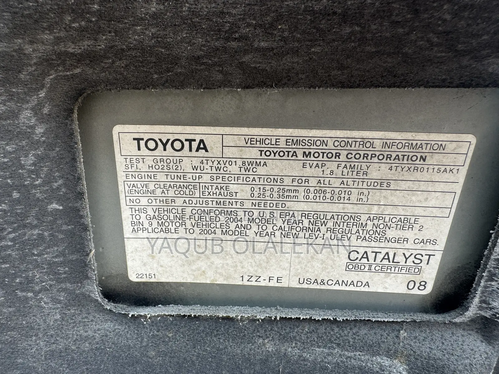 Toyota Corolla 2004 Silver