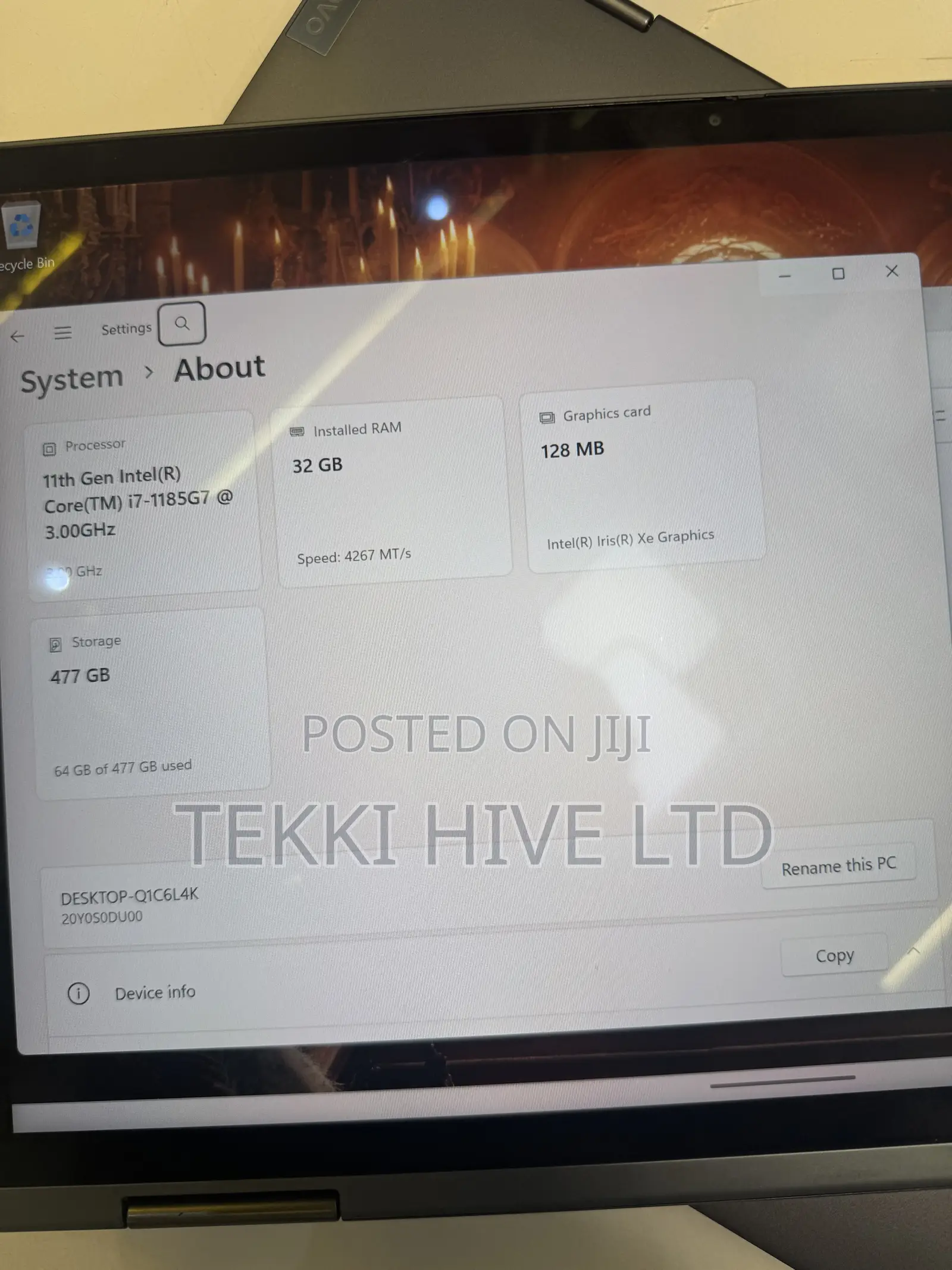 Laptop Lenovo ThinkPad X1 Yoga 32GB Intel Core i7 SSD 512GB