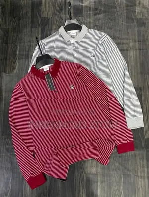 High Quality Tommy Hilfiger Collar Neck Long Sleeve T-Shirt