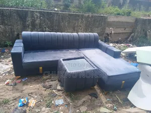 Portable L- Shaped Sofa With Center Table