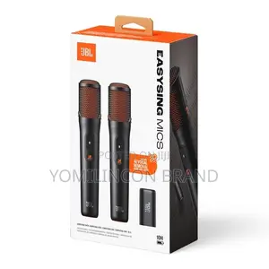 JBL EasySing Mics - Two Wireless Microphone & AI Vocal Removal (Black)