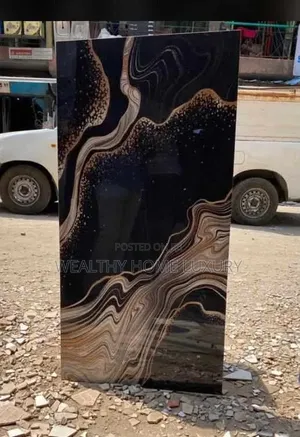 60x120 High Gloss Black & Gold Luxury Porcelain Tiles