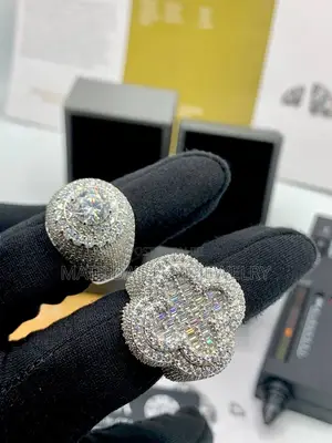 3D Buss Down VVS Moissanite Diamond Rings for Men
