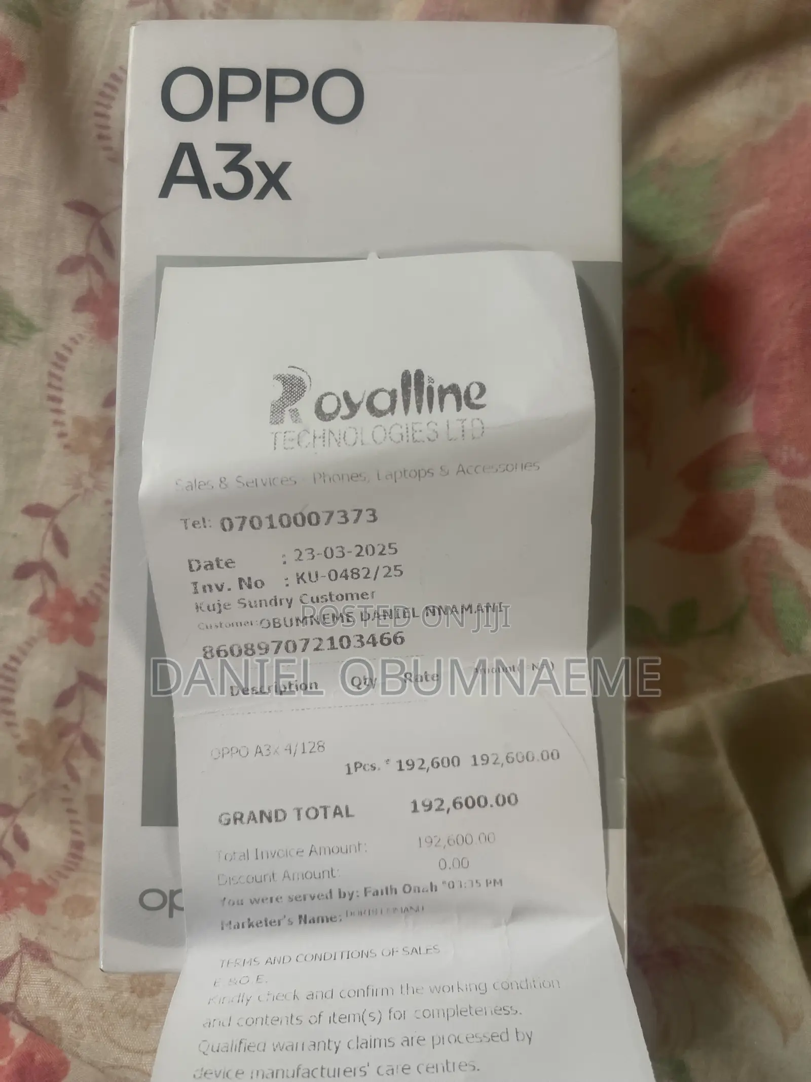 Oppo A3x 128 GB Blue