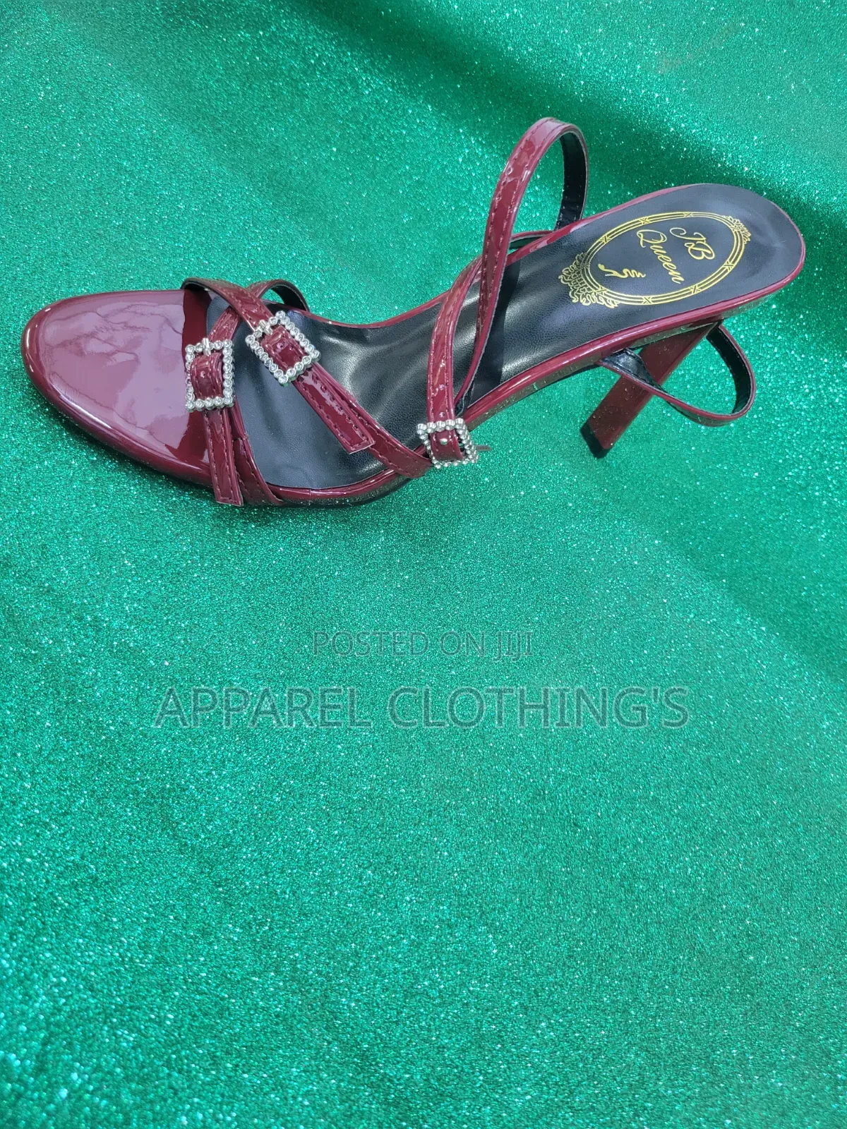 Wine Sandals Strap Heels