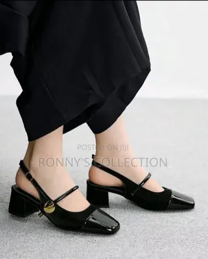 Woman's Classic Low Heel Slip on Pumps Black for Christmas Shoes
