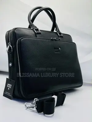 Mont Blanc/Hermes Luxury Leather Laptop/Office Bag –Stylish & Durable