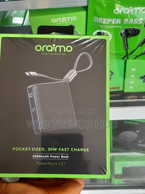 Oraimo PowerNova L21 20000mAh 30W Fast Charge Power Bank