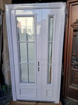 Extra-Height French See-Through Glass Door 3ft