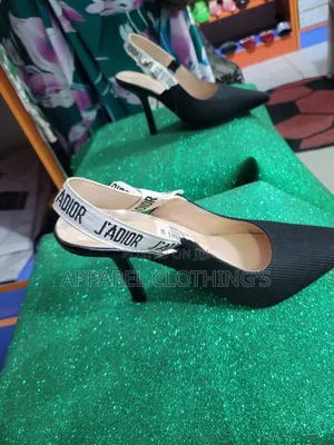 Black Jadore Slingback Covered Sandals