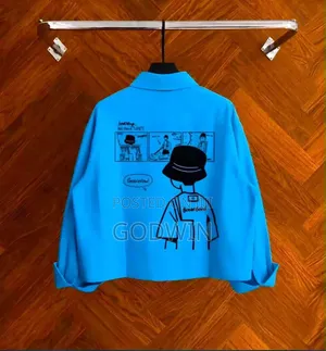 Luxury Designer Cartoon Shirt - Unisex - Blue Black White