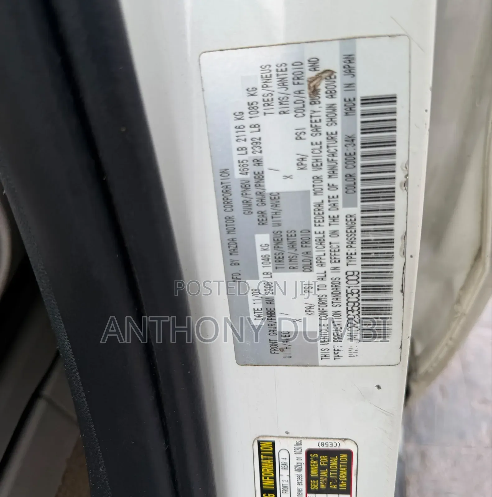 Mazda MPV 2.0 TD Comfort 2009 White