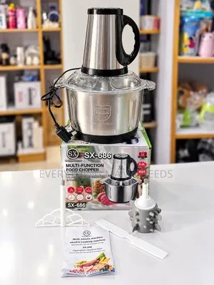5L 2-in-1 Electric Food Chopper & Meat Grinder – Stainless Steel