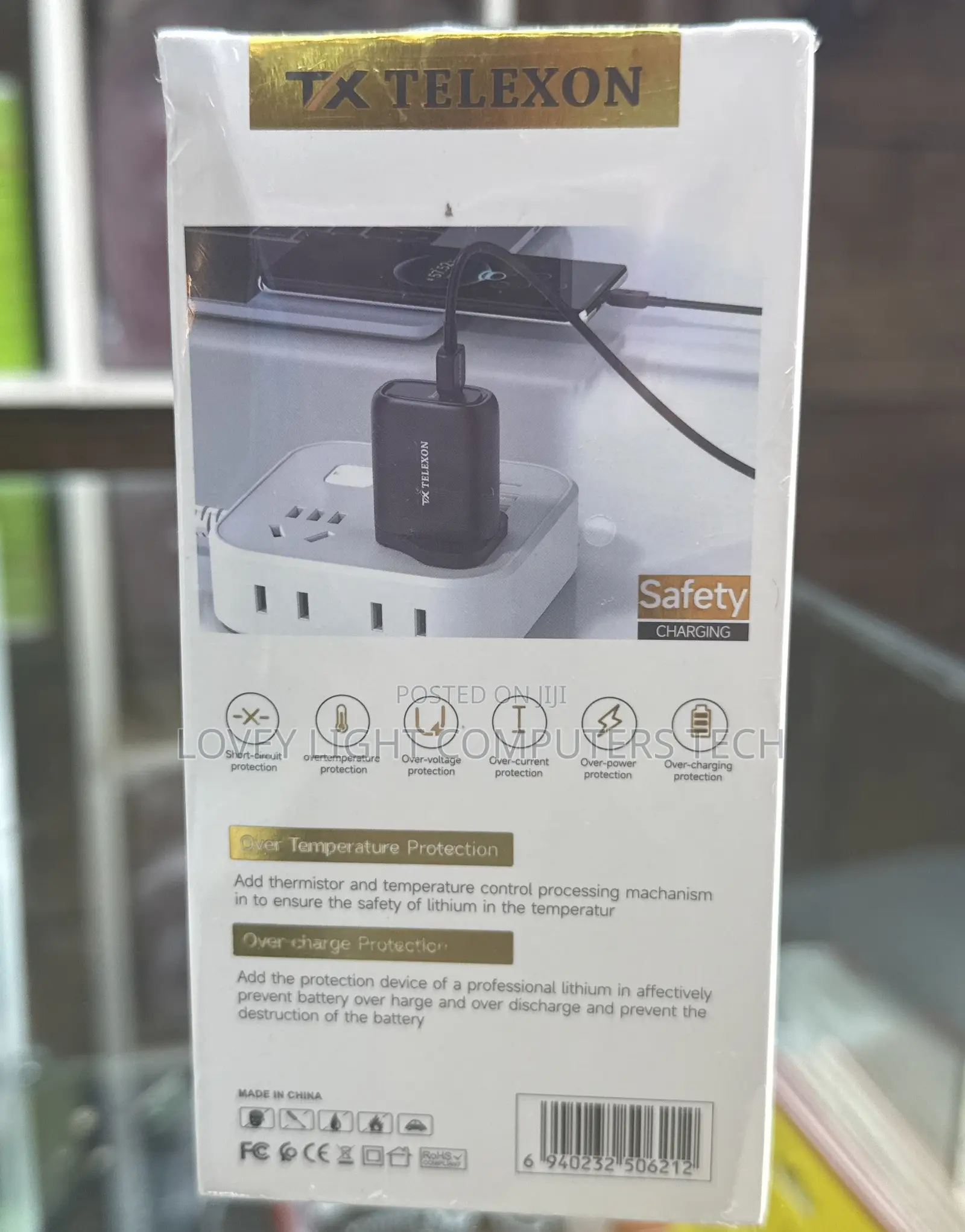 Telexon USB Fast Charger With Type C Cable
