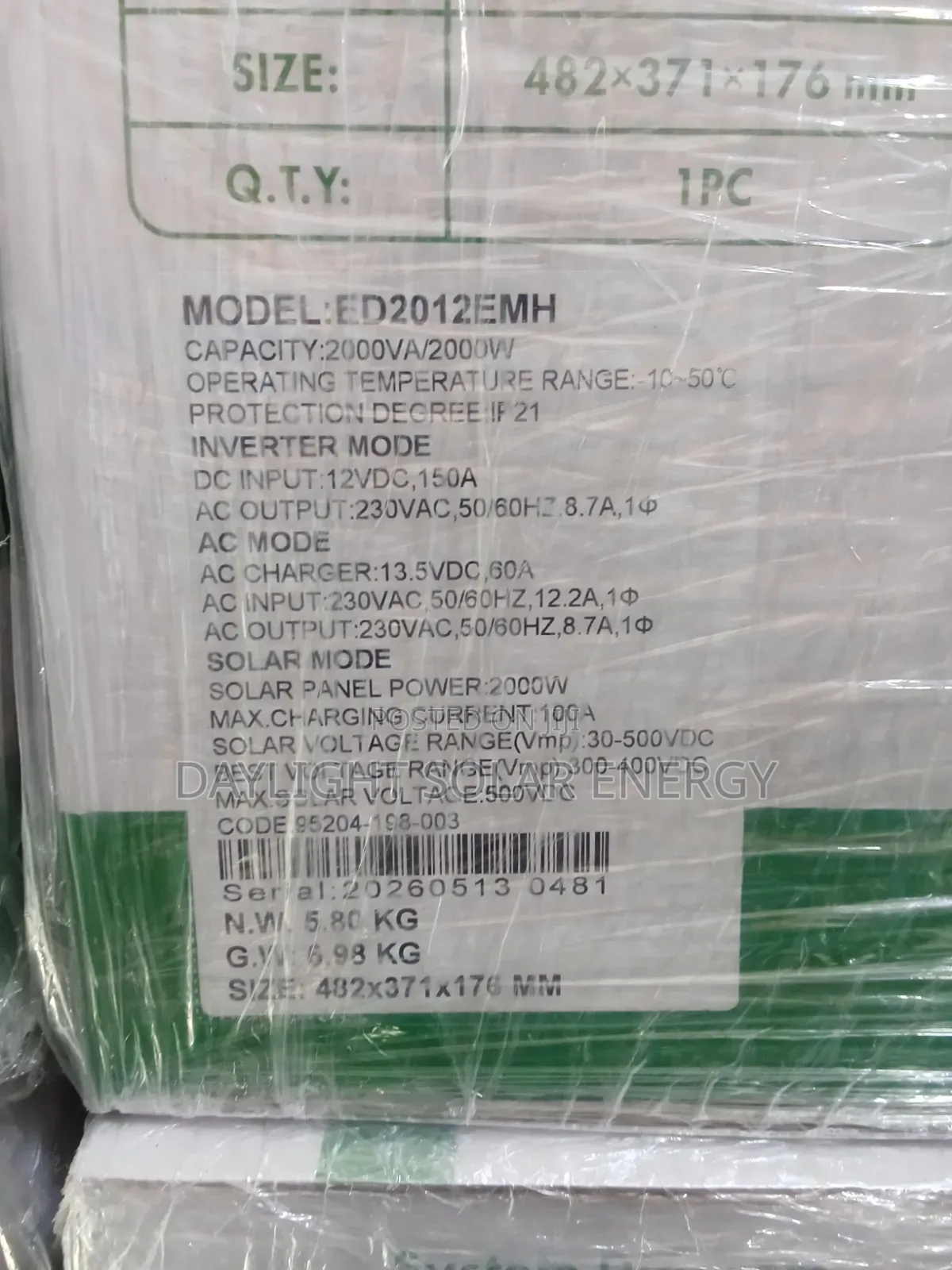 2kva Hybrid Inverter 12volt