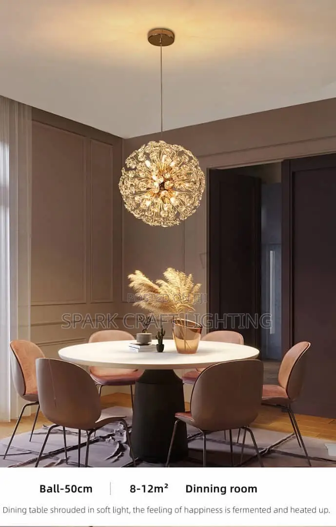 Luxury Golden Spanerical Shape Pendant Light