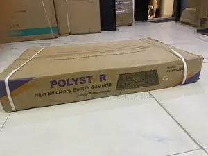 Polystar PV-HB5G5848 5-Burner Gas Hob With Black Glass Surface