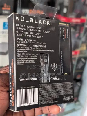 Wd_black Sn850x 1tb SSD Nvme 7,300 Mb/S
