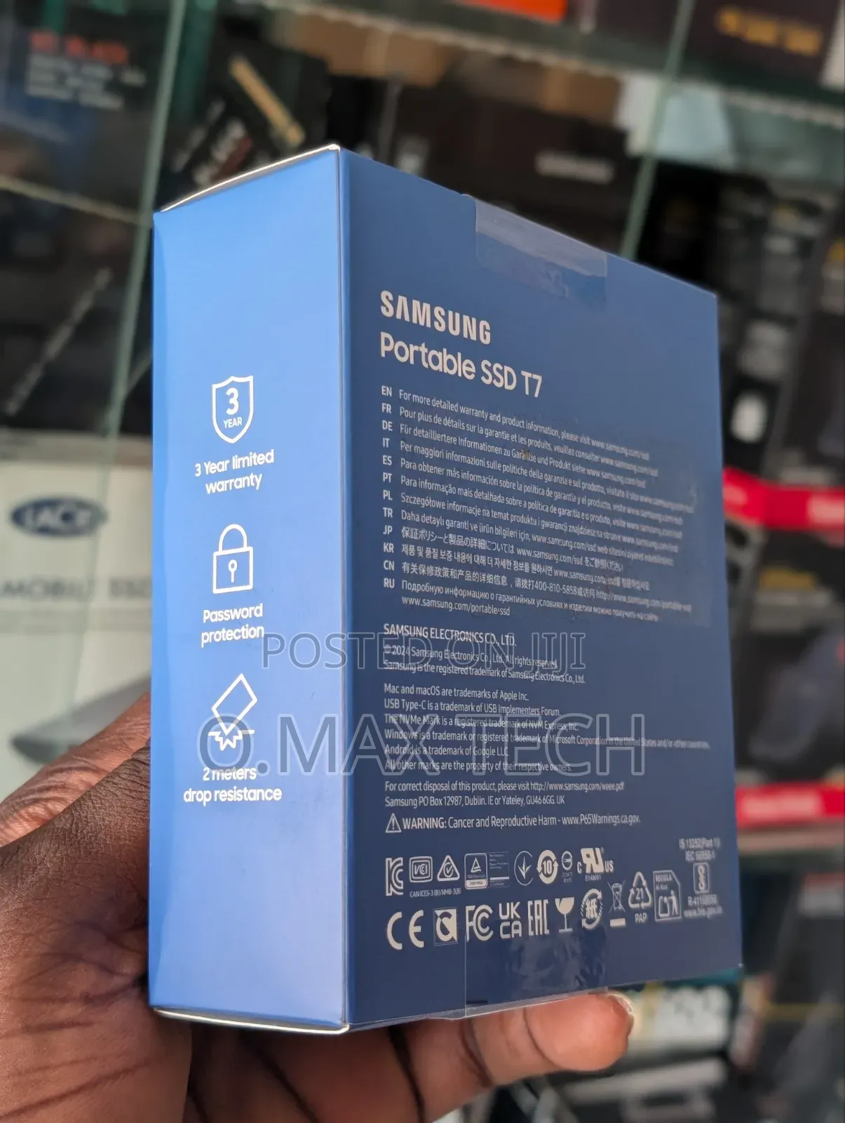Samsung T7 Shield 1TB 1050mb/S SSD
