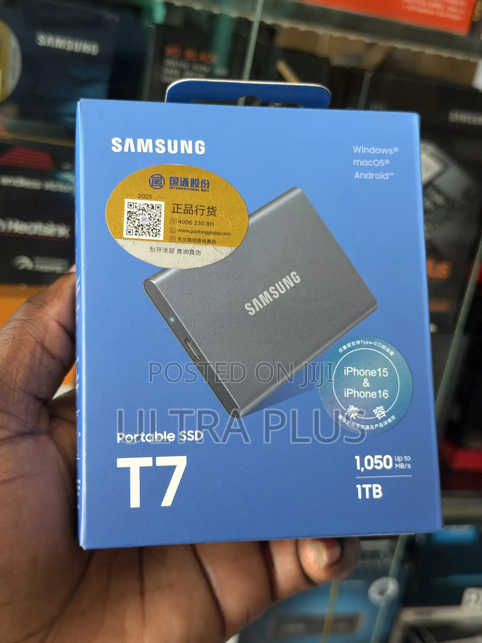 Samsung T7 Portable SSD (1TB) 1050mb/S