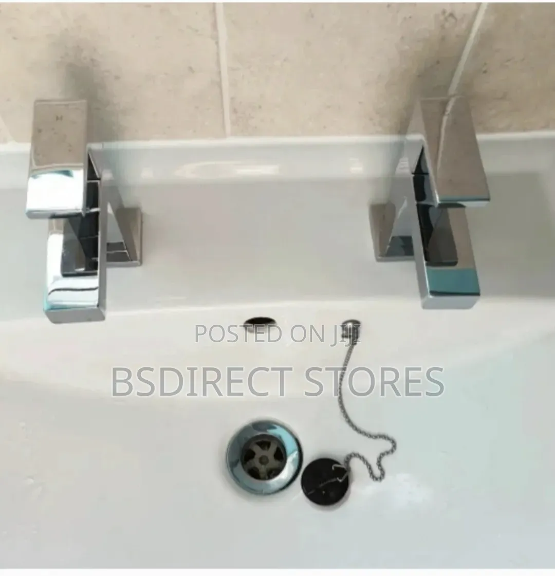 Wickes Kubic Chrome Ultra Modern Rectangular Basin Taps