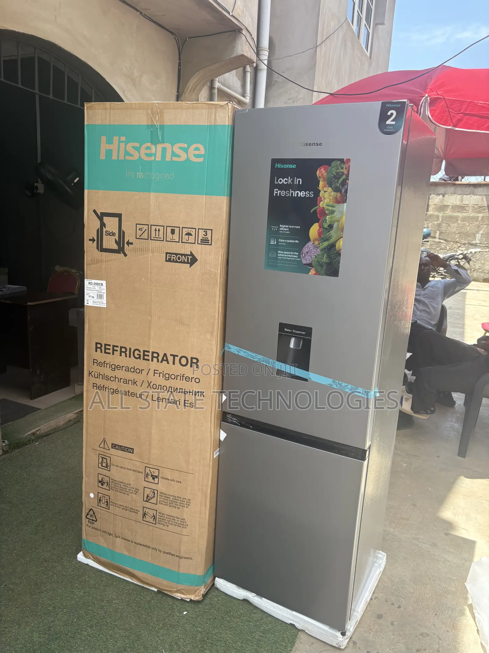 Hisense RD-35DCB Double Door Fridge With Water Dispenser System