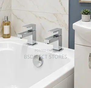 Wickes Kubic Chrome Ultra Modern Rectangular Basin Taps