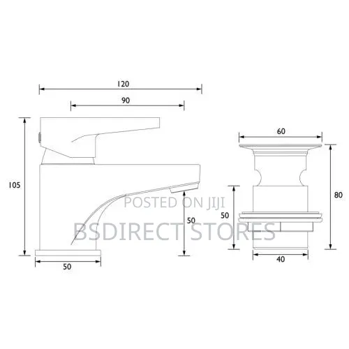 Bristan Quest Basin Mixer Tap With Clicker Waste