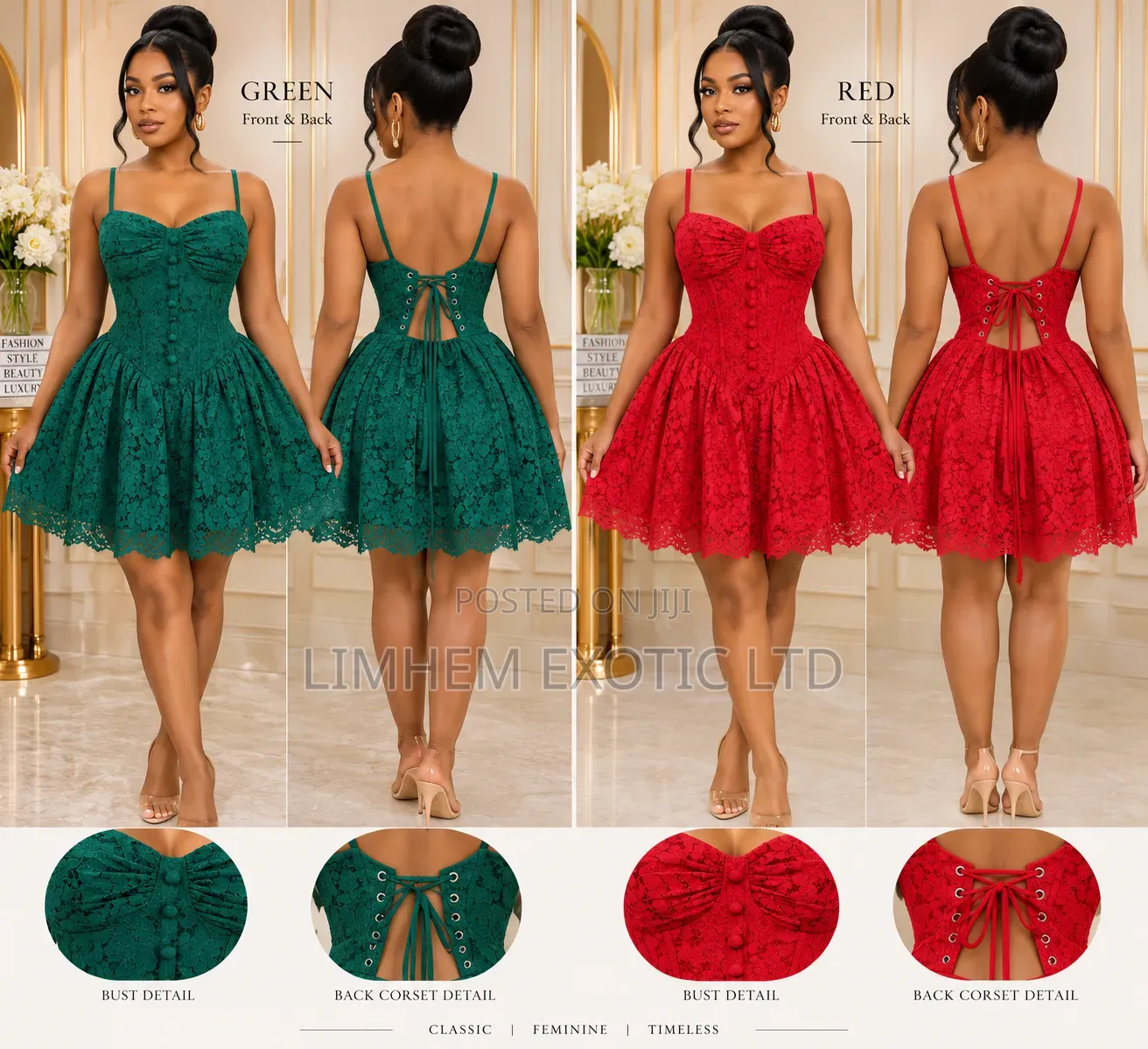 Spaghetti Strap Corset Mini Dress