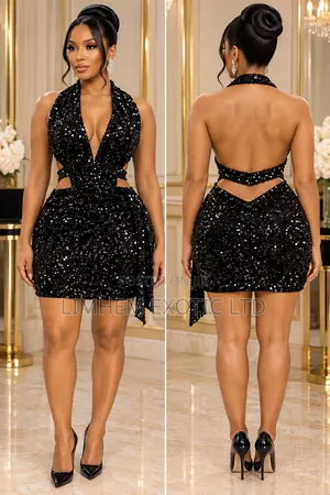 Sequined Halter Neck Dress