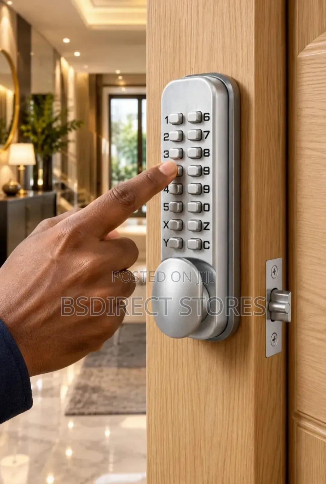 Yale Locks Push Button Door Lock Chrome Finish Hold Open Function