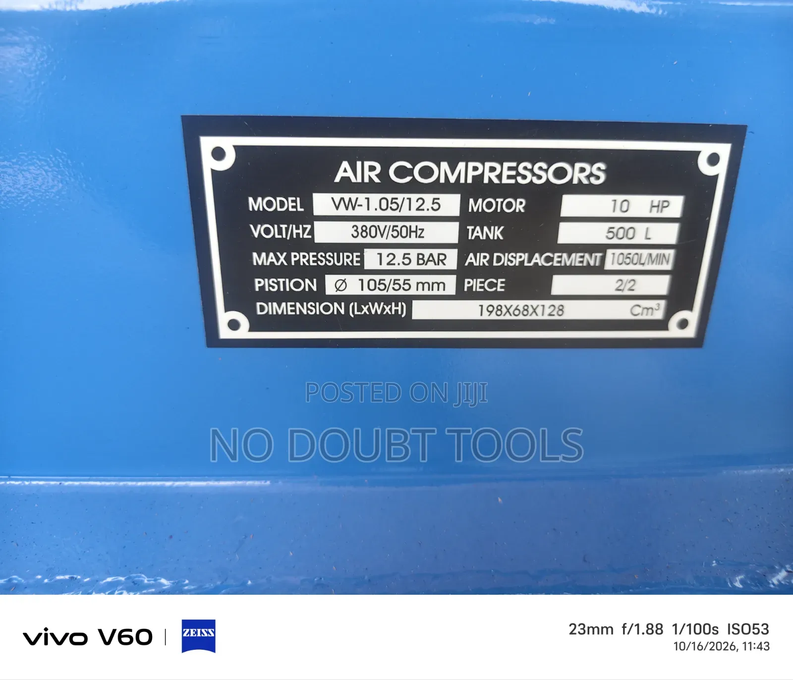 500 Liters Air Compressor