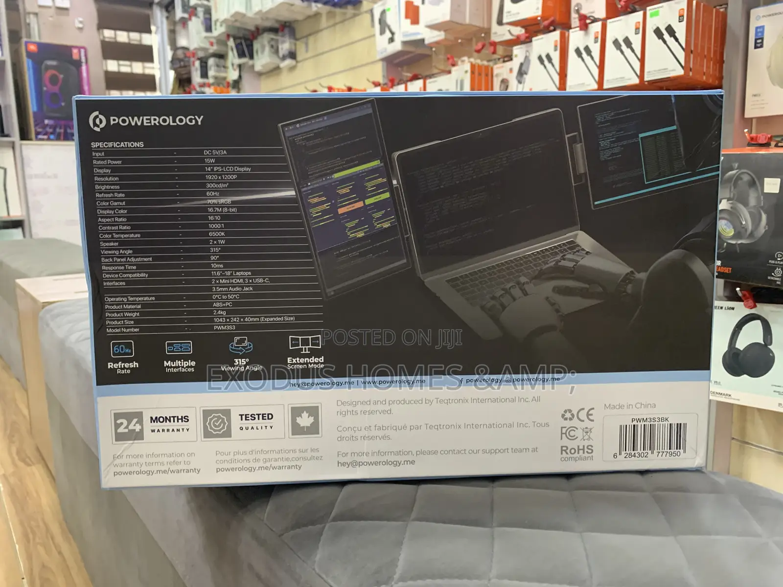 Powerology SkyFold 14 Dual Display Laptop Monitor