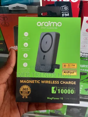 Oraimo 10000mAh MagPower 15 Magnetic Wireless Power Bank
